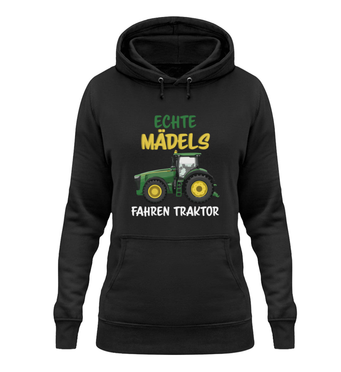 Echte Madels fahren Traktor John Deere Damen Hoodie friedas laden